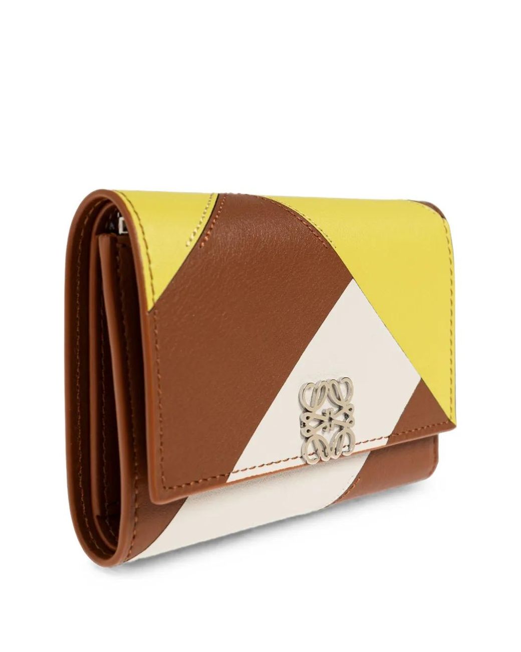 Loewe Brown Anagram Small Vertical Wallet