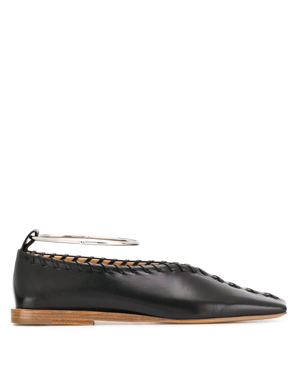 jil sander square toe flats