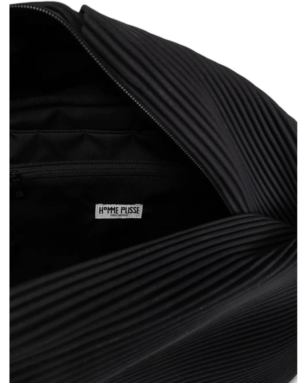 Homme Plissé Issey Miyake Black Pleated Backpack for men