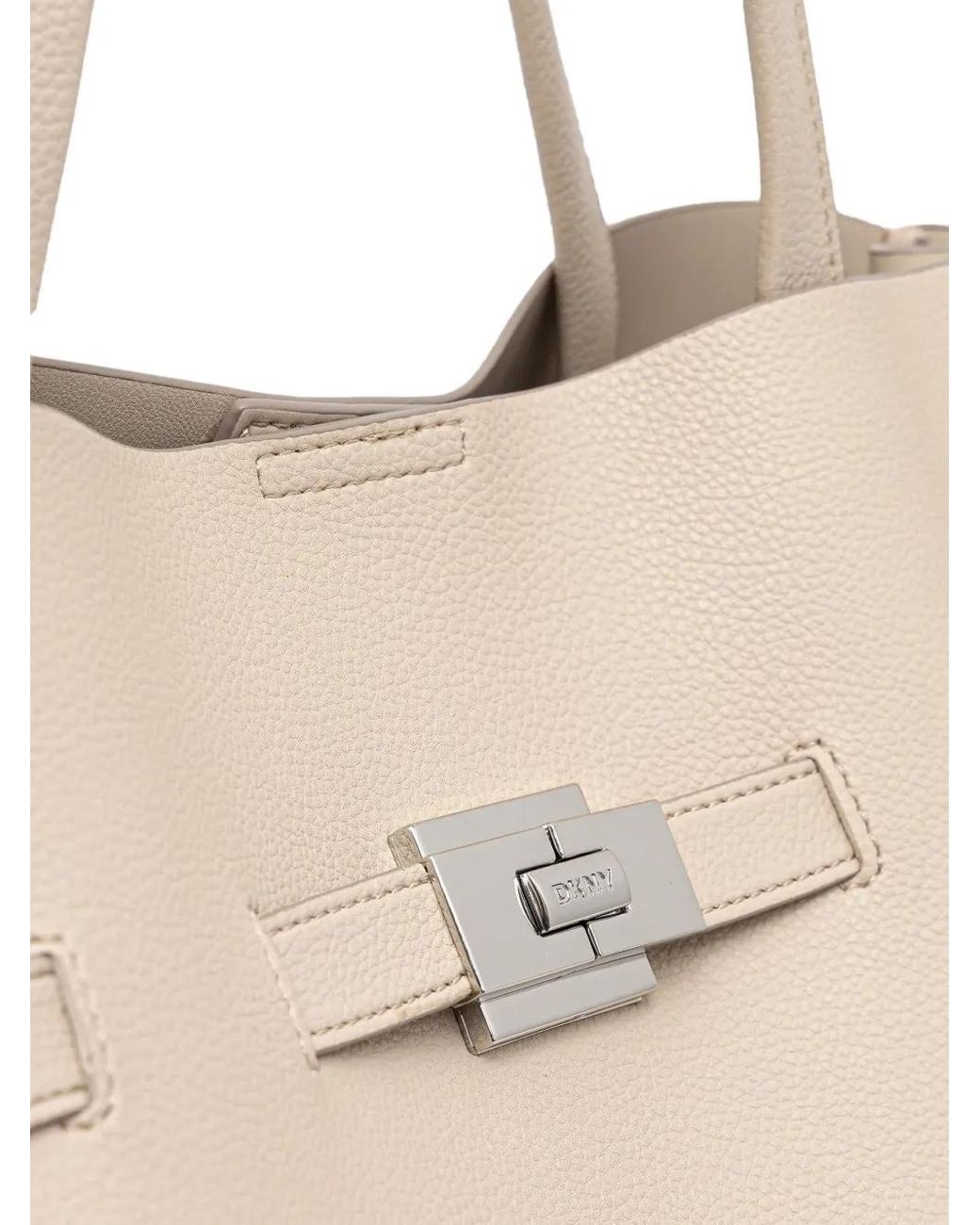 DKNY Natural Logo-Detail Tote Bag