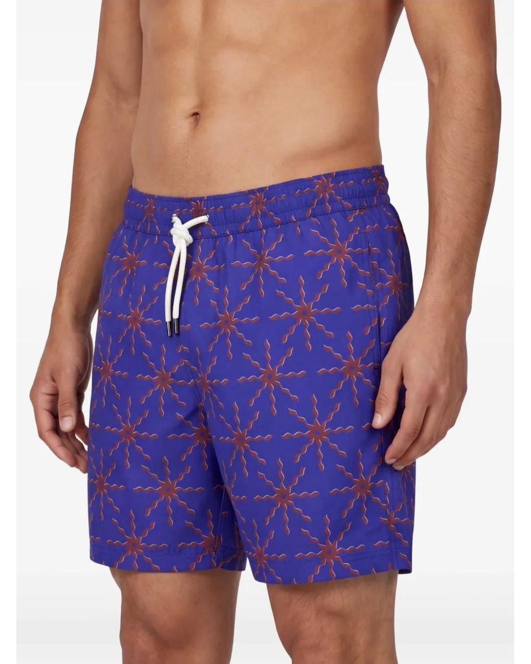 Frescobol Carioca Blue Santos Board O Sol Swim Shorts for men