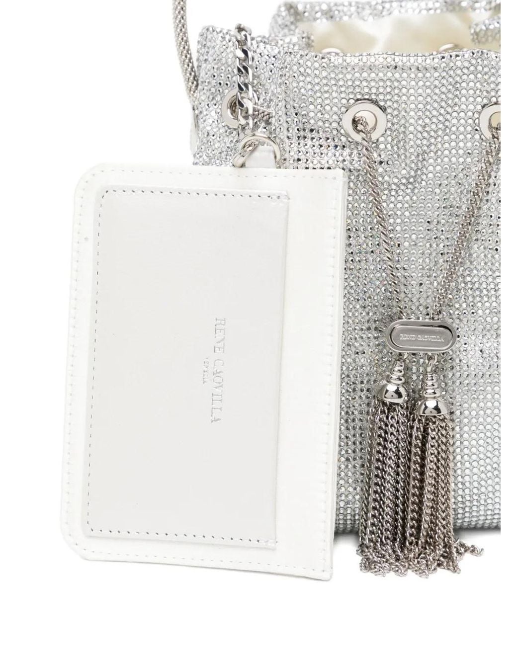 Rene Caovilla White Mini Deva Tote Bag
