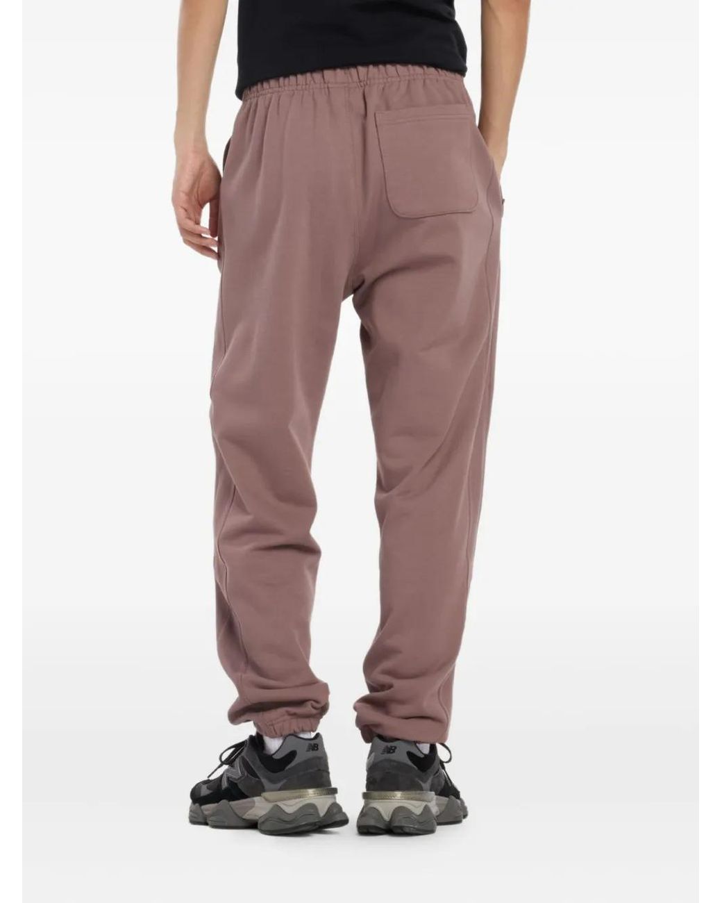 New Balance Purple Embroidered Logo Terry Sweatpants for men