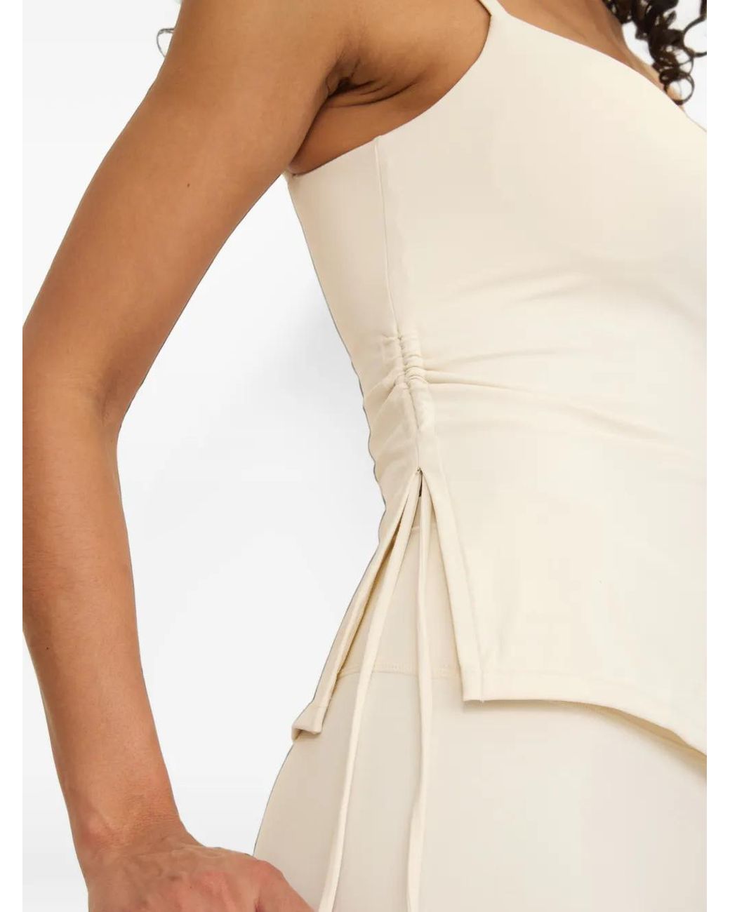 AMADAWEAR White Mira Asymmetric Top