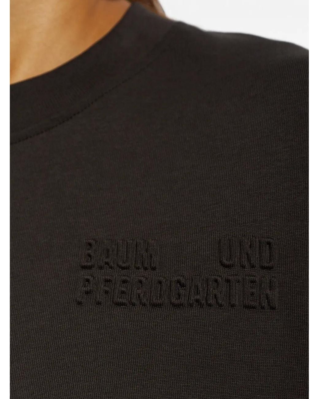 Baum und Pferdgarten Black T-Shirt Jiana À Logo Brodé