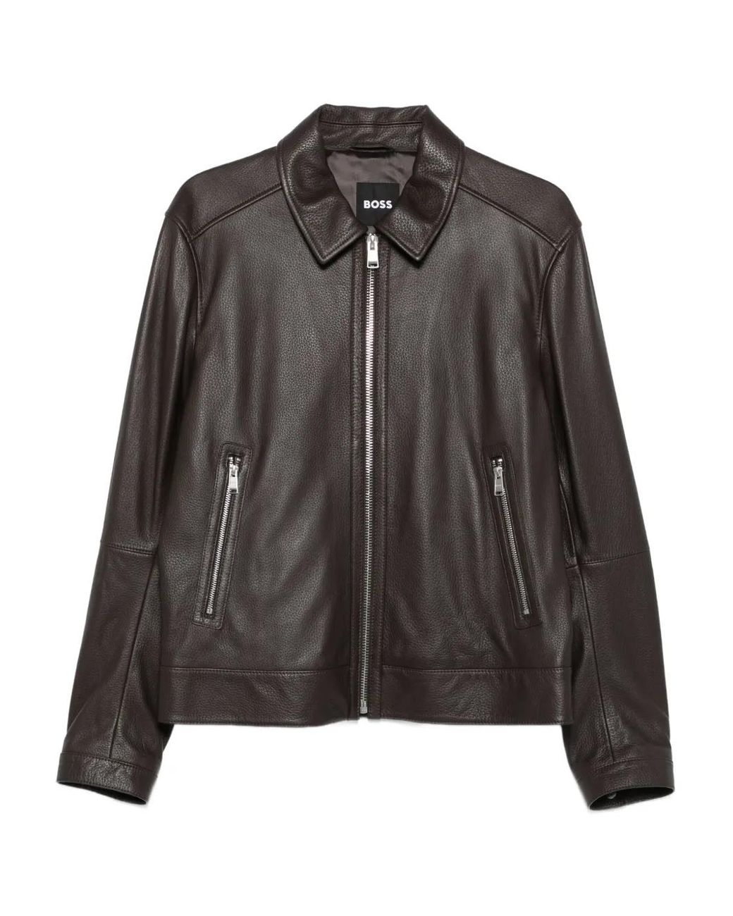 BOSS ブラックレザージャケット メンズ BOSS レザージャケット ブラック | Lyst