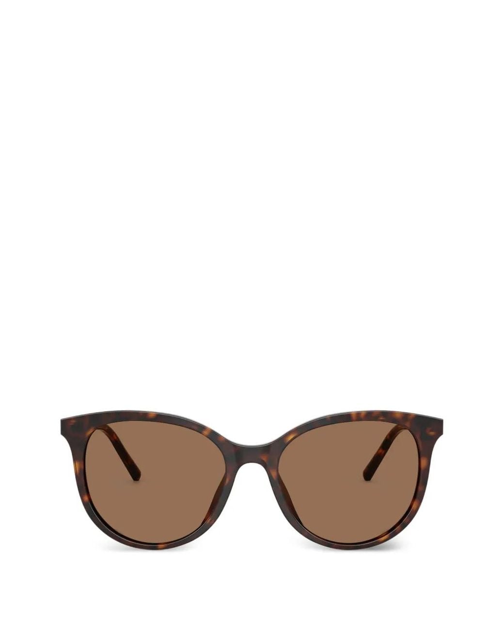 Dolce & Gabbana Brown Round-Frame Logo-Detail Sunglasses