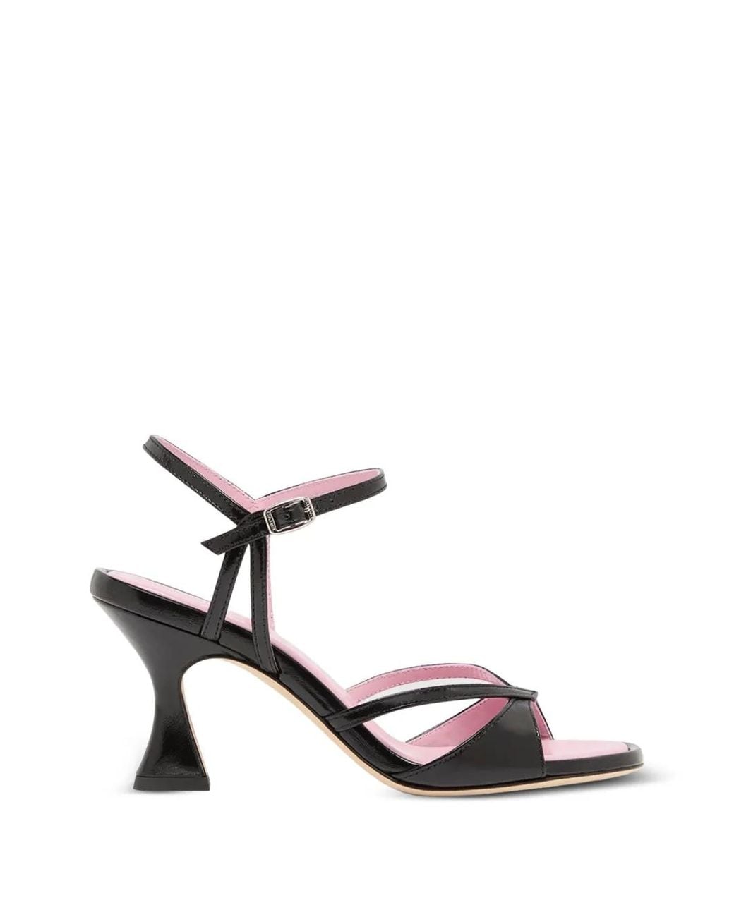 CAREL PARIS White Apollo Patent Leather Sandals