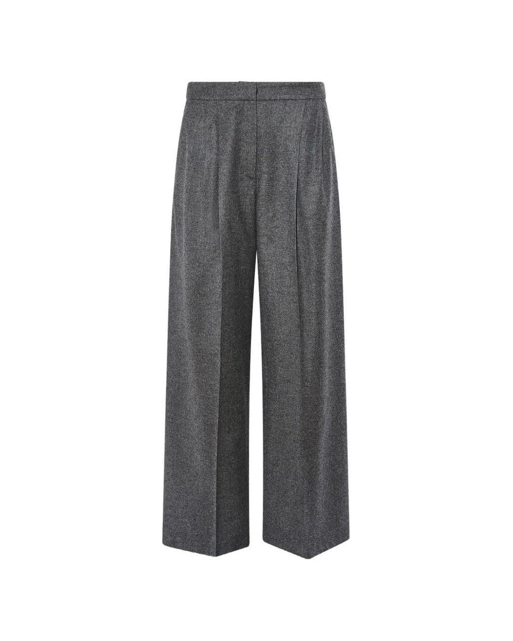 Yves Salomon Gray Loro Piana Pleated Trousers
