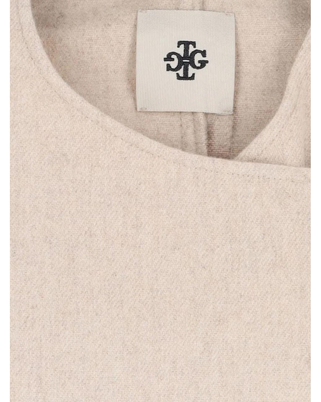 THE GARMENT Natural Button-Fastening Cape Coat