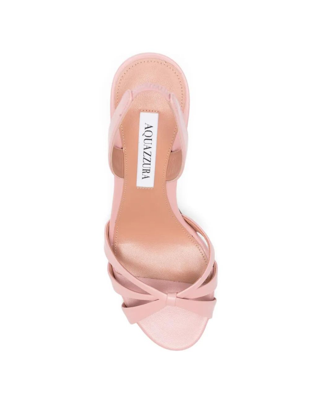 Aquazzura Pink Strappy Knotted Sandals