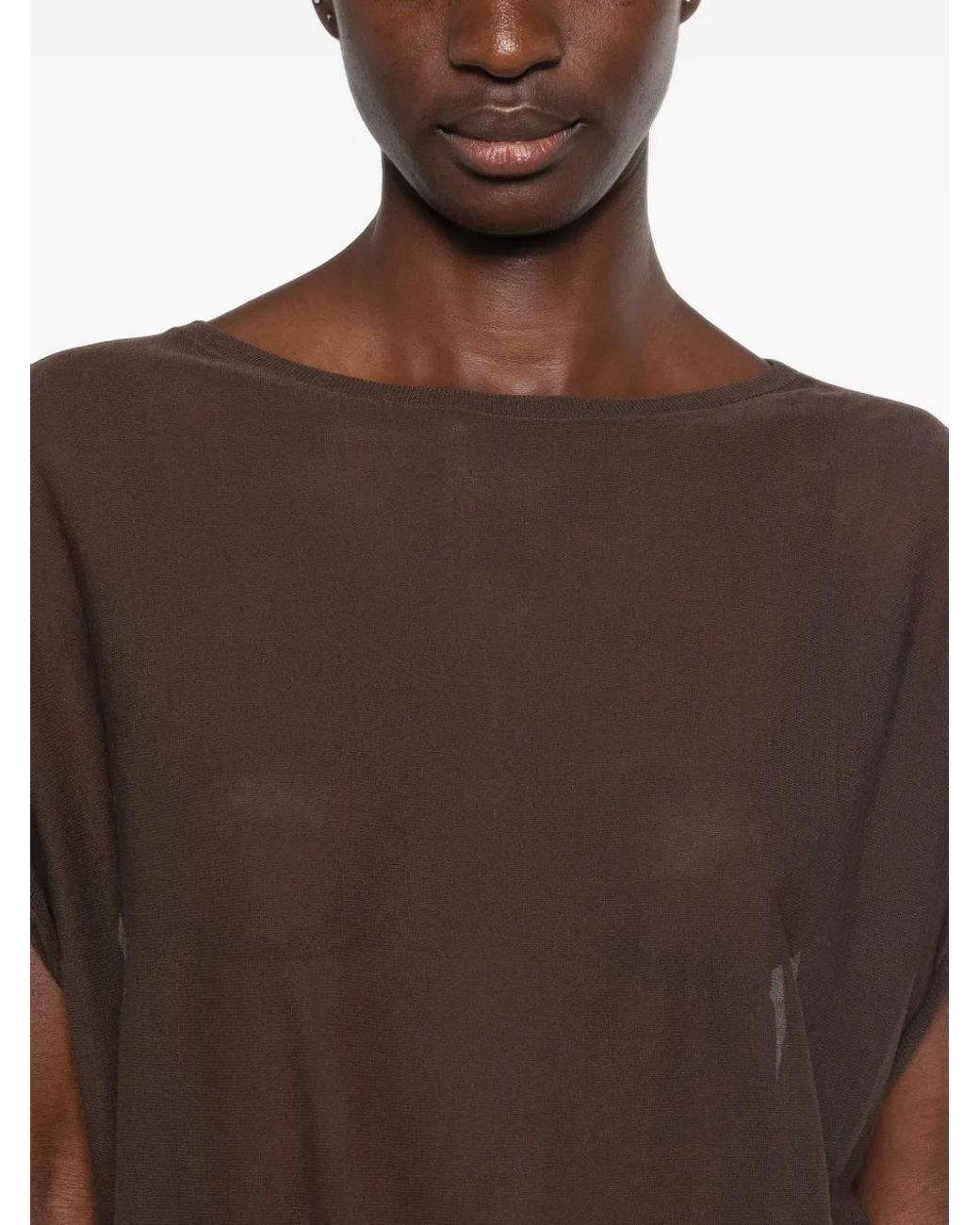 Drykorn Brown Gerlotta Boat-Neck T-Shirt