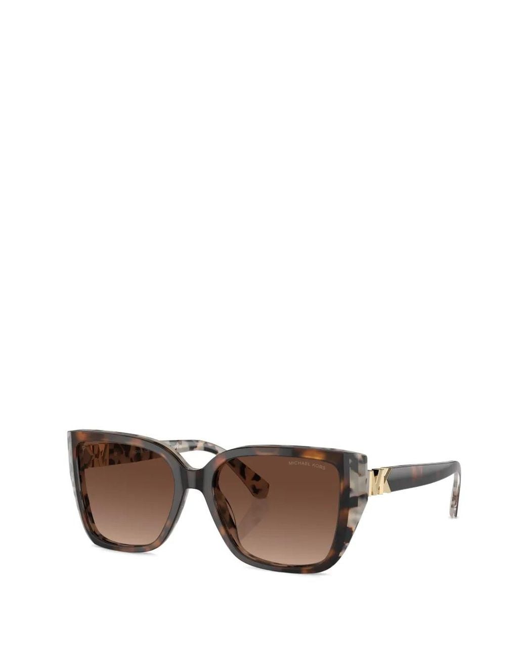 Michael Kors Brown Acadia Rectangle-Frame Sunglasses