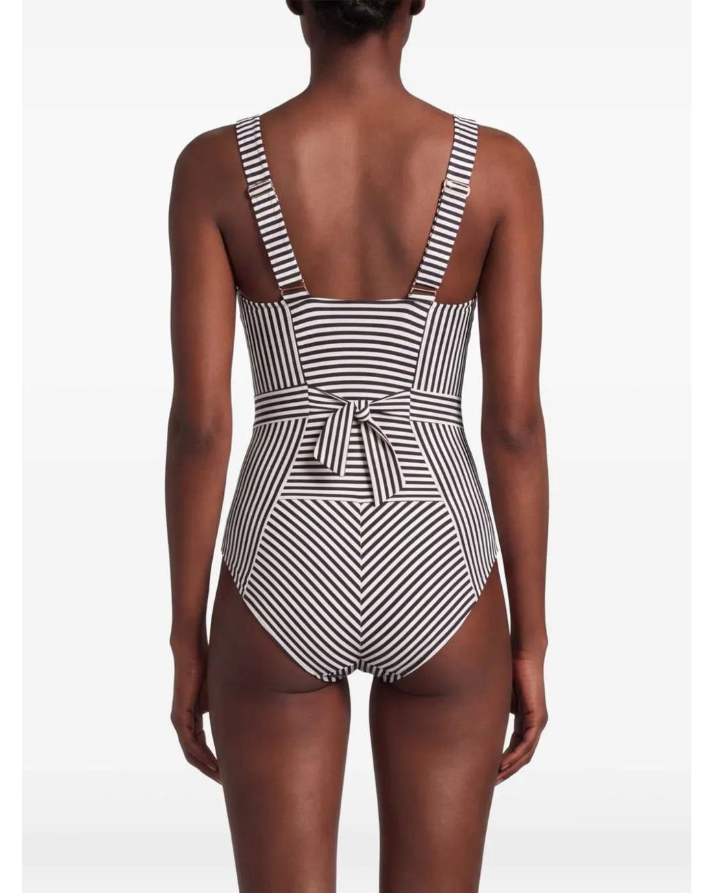 Marlies Dekkers Gray Striped Swimsuit