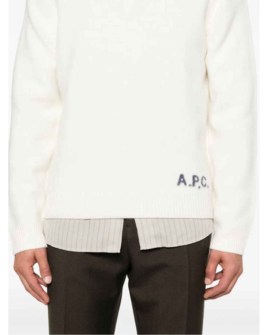 A.P.C. White Sweaters for men
