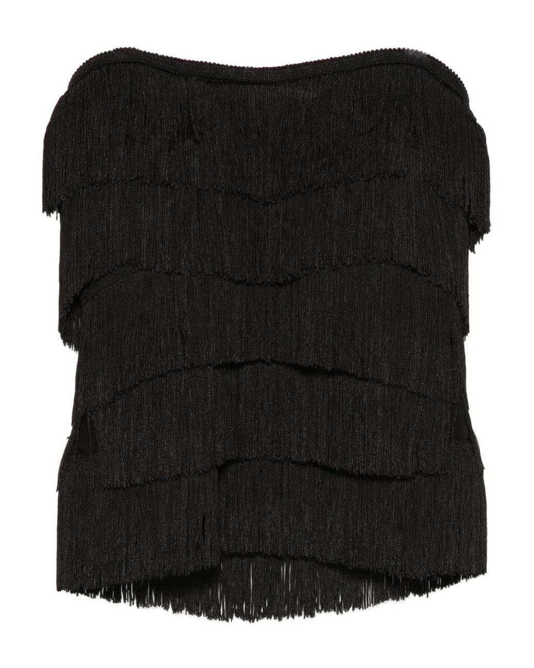 Norma Kamali Black Strapless Tank Top