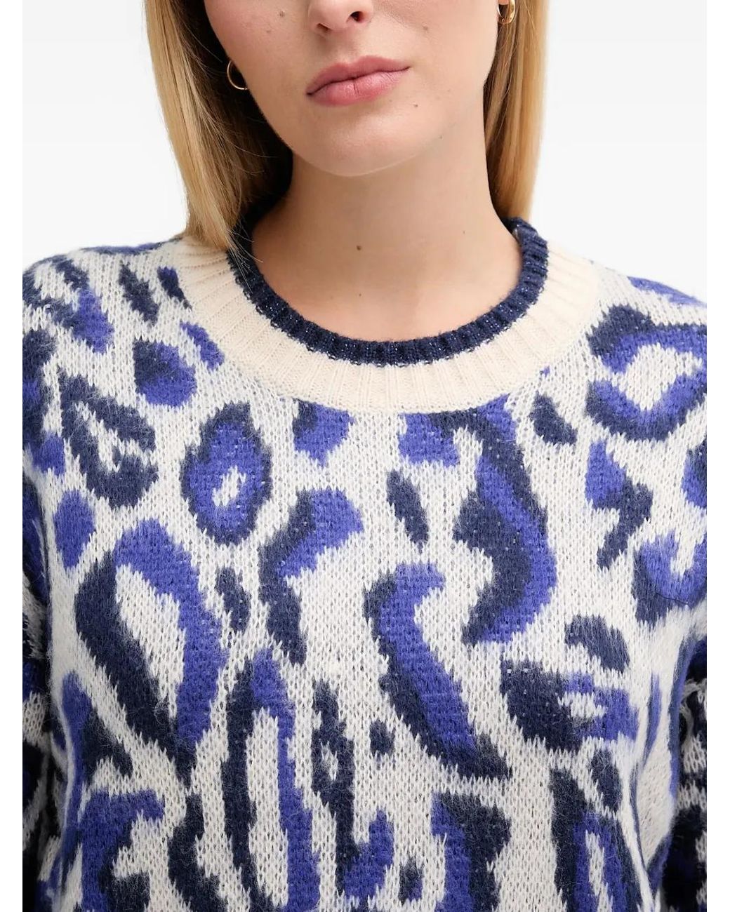 GAUDI Blue Jacquard Sweater