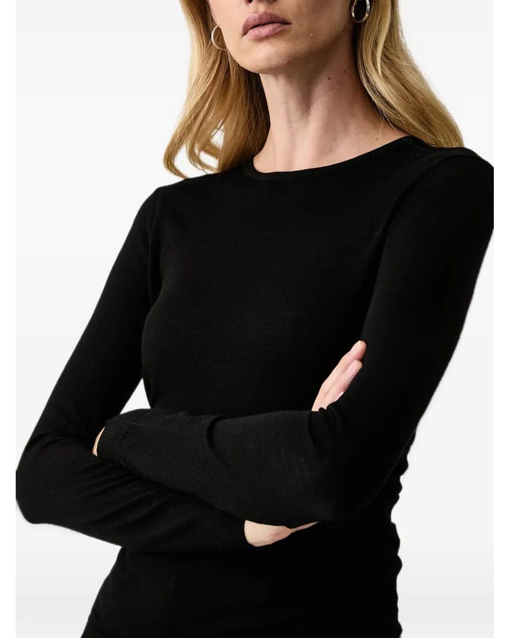 Trussardi Black Ruched-Detail Sweater