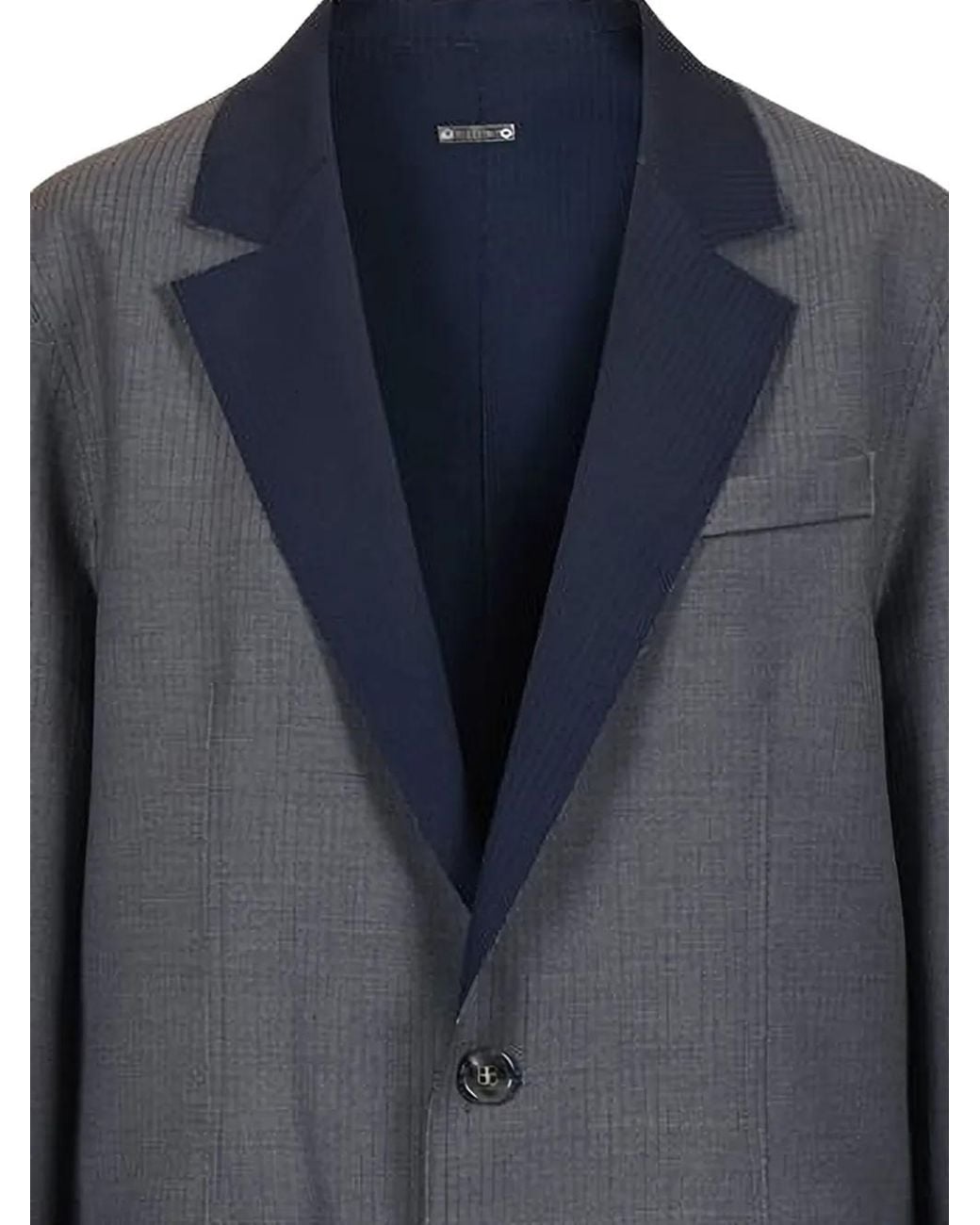 Iceberg Blue Notched-Lapels Coat