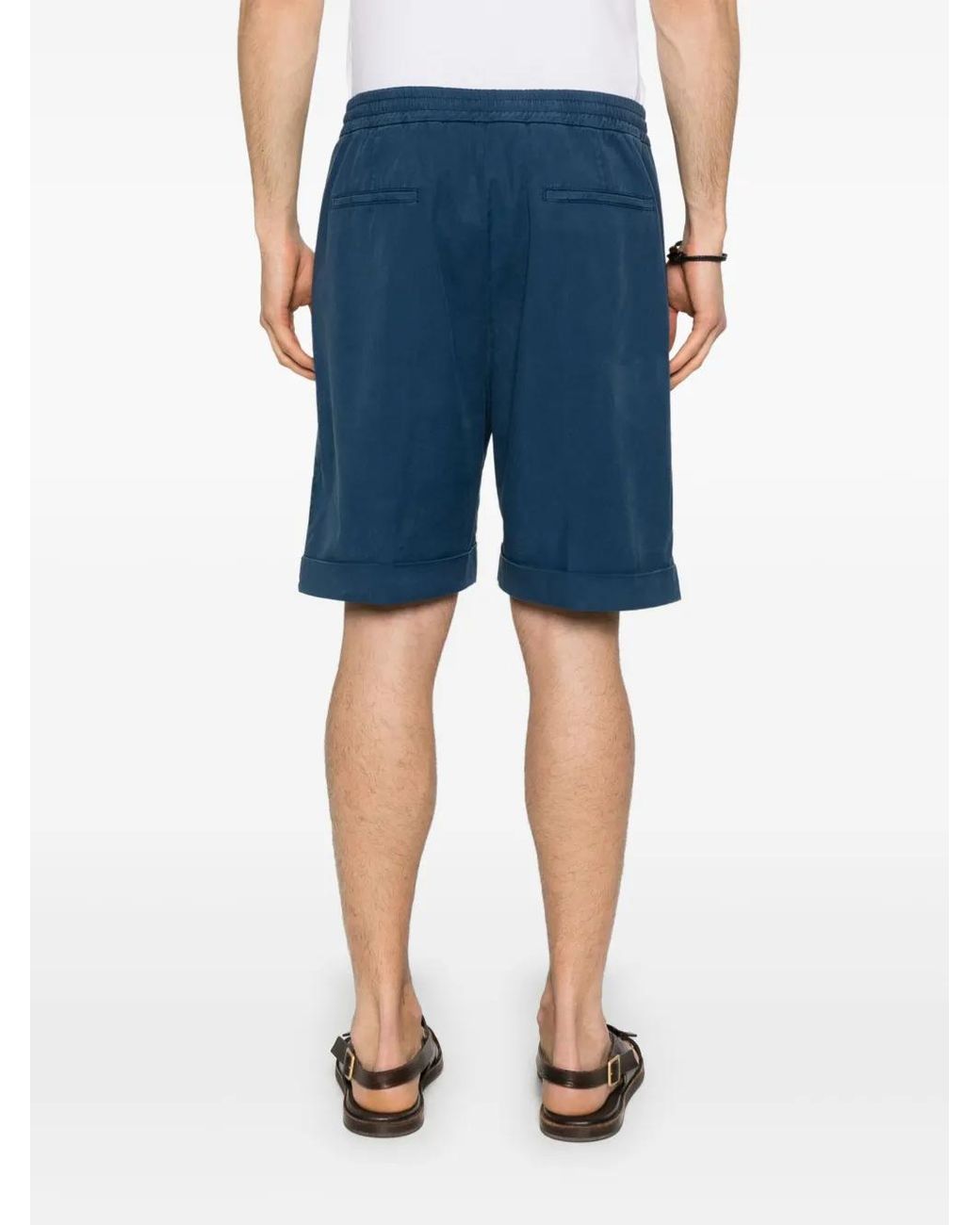Canali Blue Drawstring Shorts for men