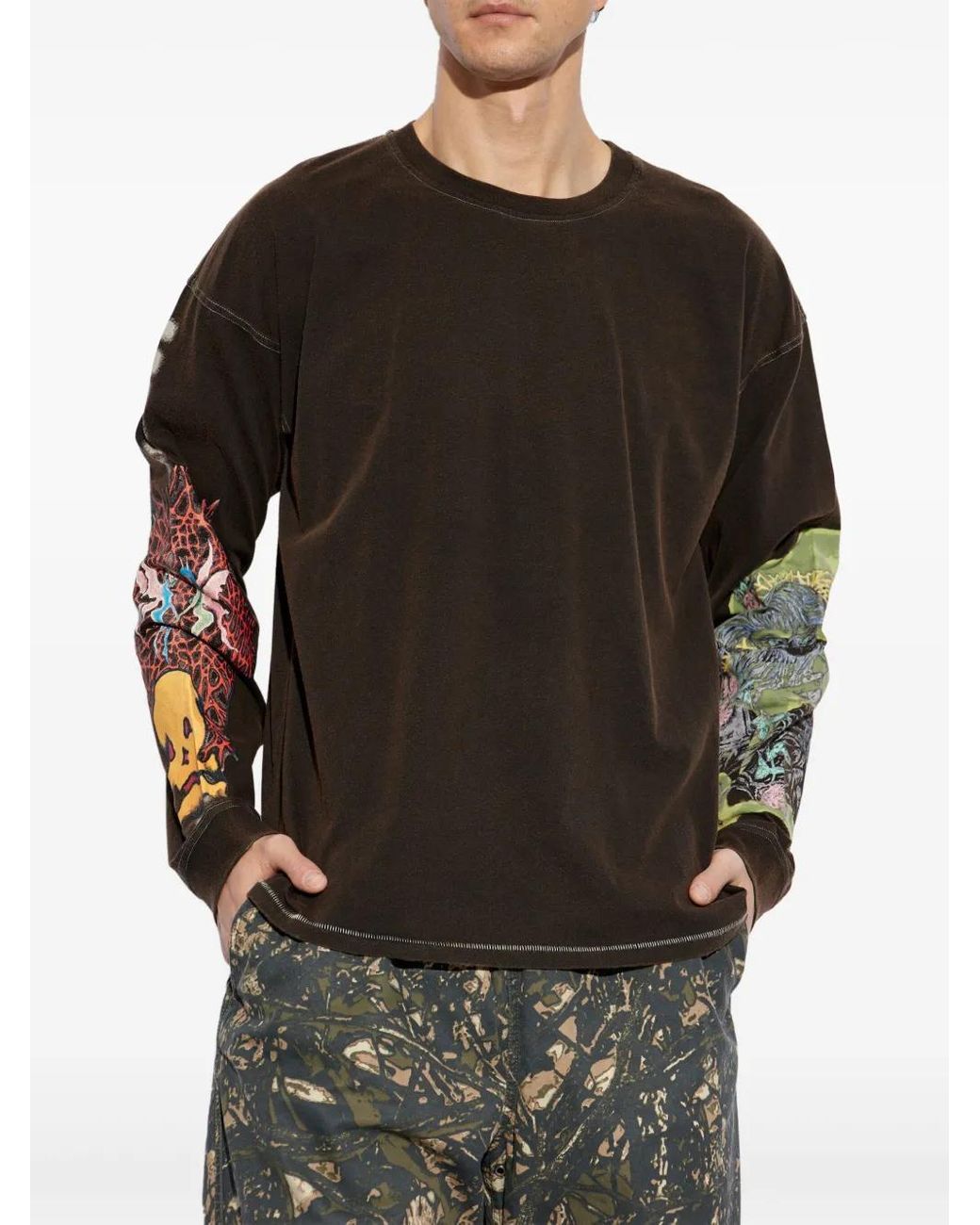 DIESEL Long Sleeve T-Shirt T-Boxt-Ls-R4 in Black for Men | Lyst