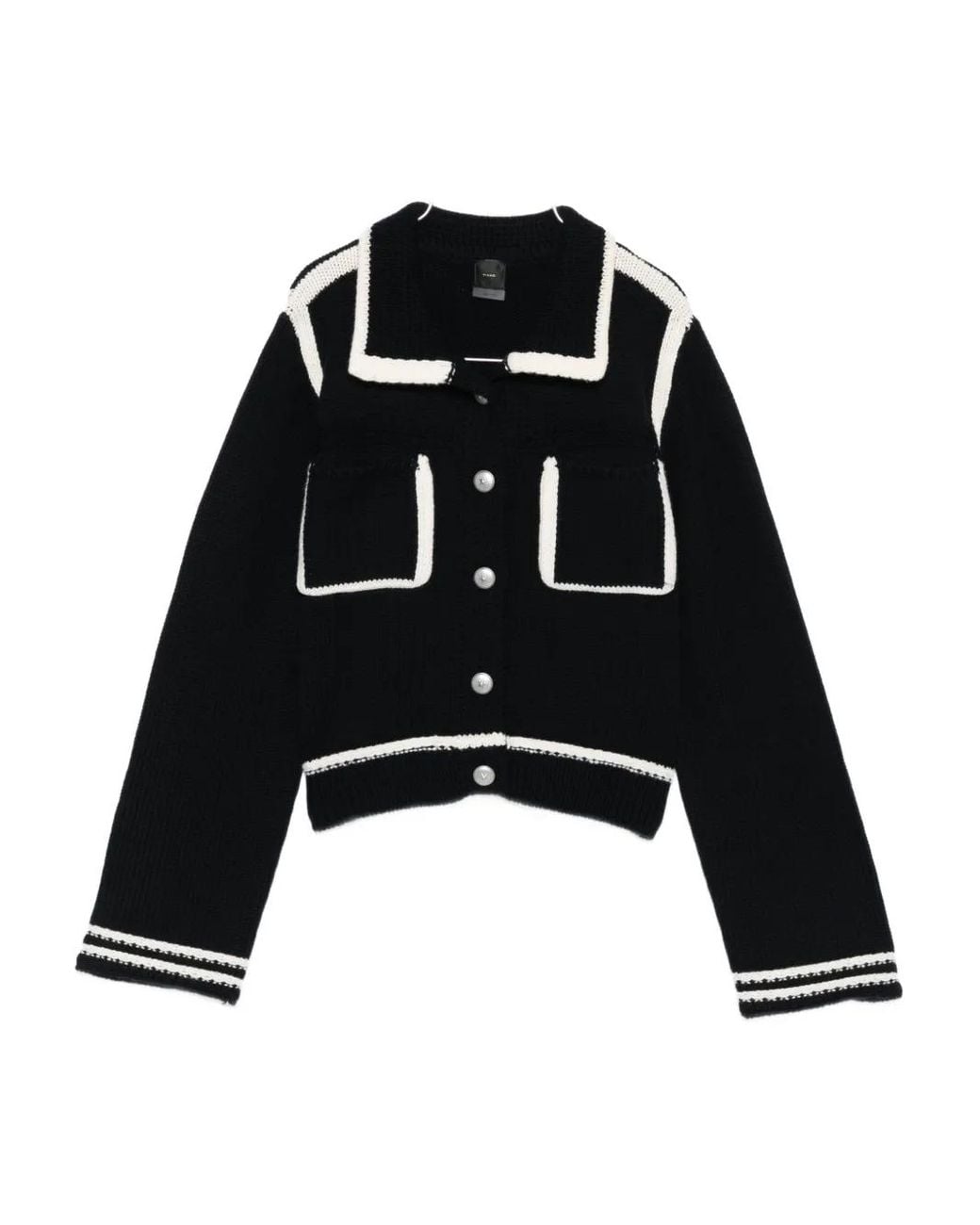 Pinko Black Sweaters Blu Bianco
