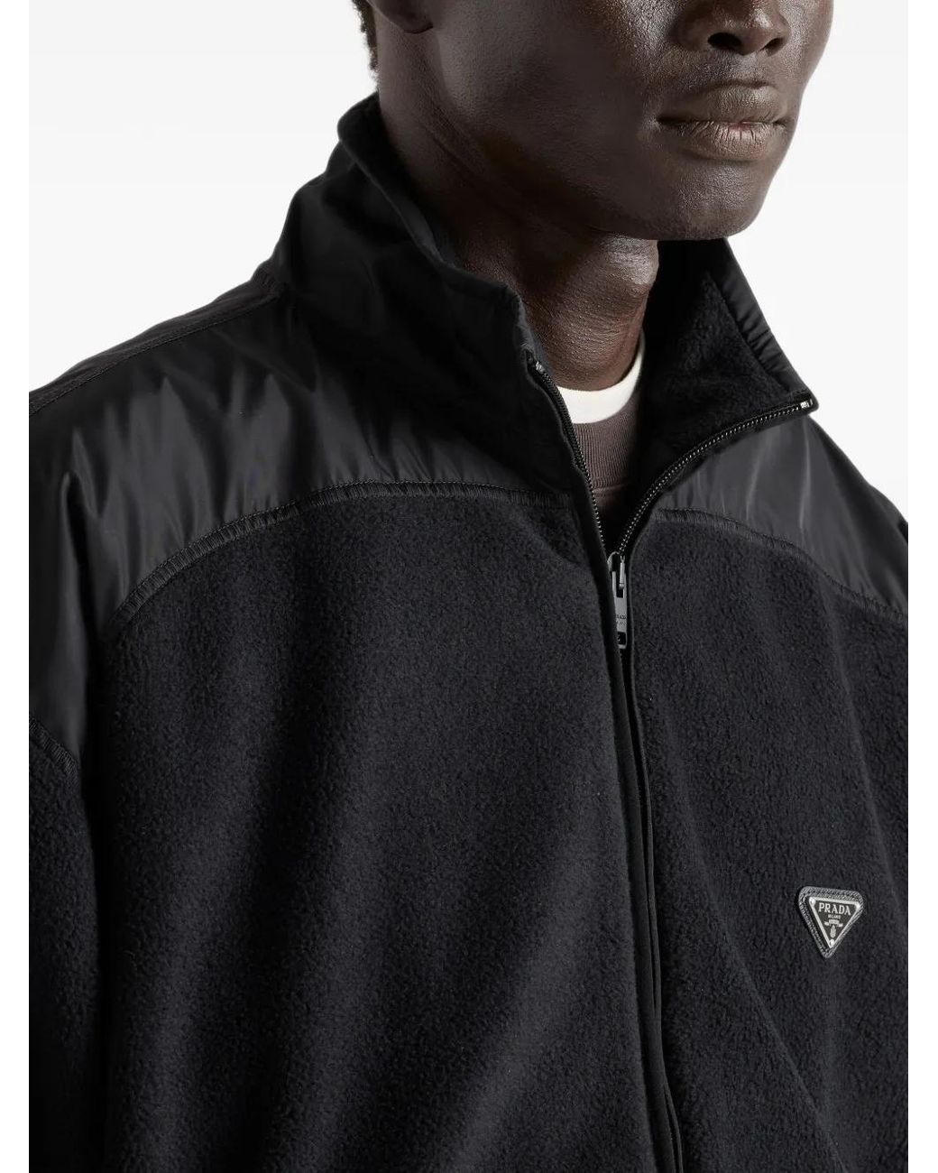 Prada Black Fleece Jacket for men