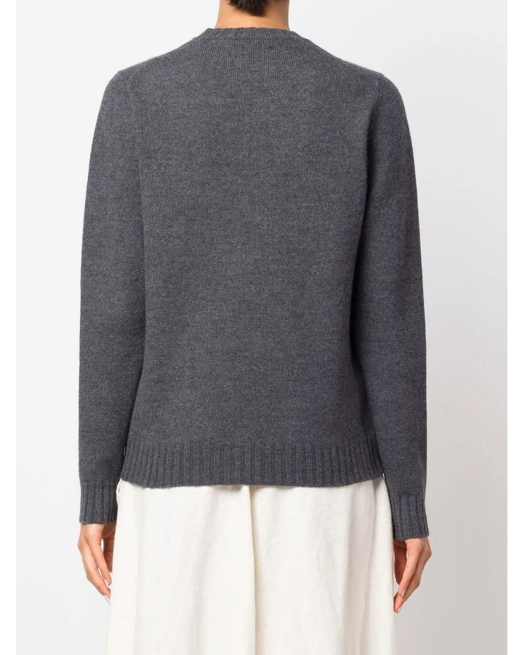 Jil Sander Gray Crew Neck Wool Jumper