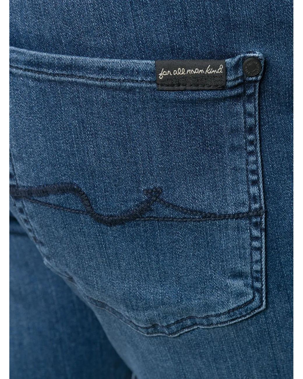 7 For All Mankind Blue Slimmy Tapered Jeans for men