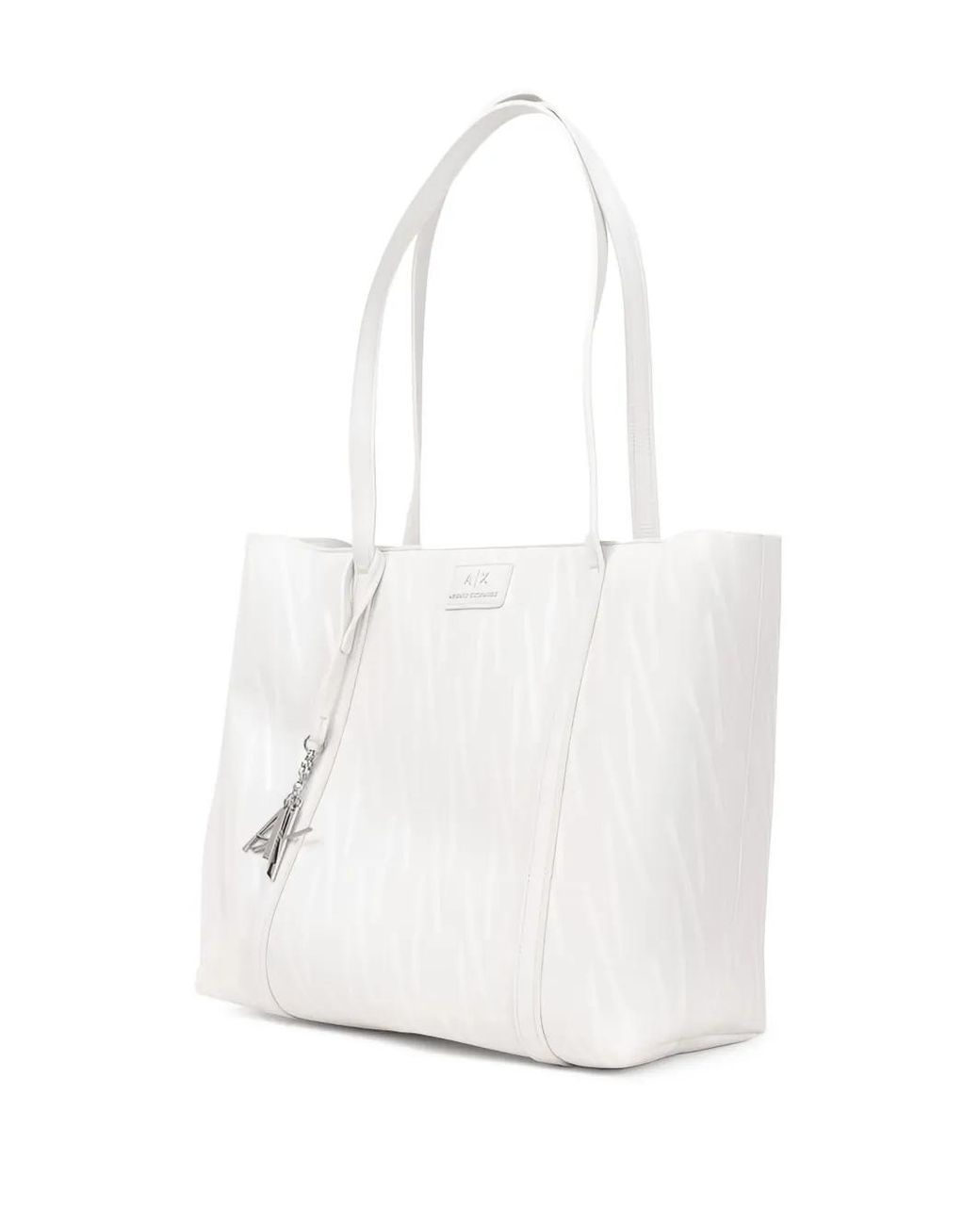 ARMANI EXCHANGE White Logo-Embossed Shoulder Bag