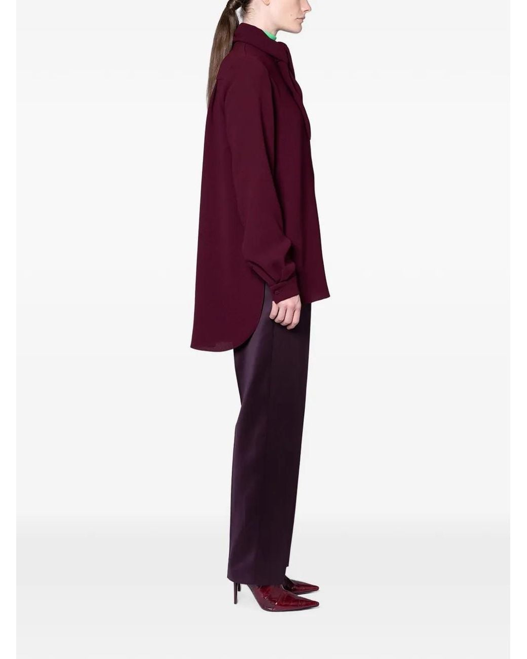 Roksanda Purple Chemise Nyra À Col Lavallière