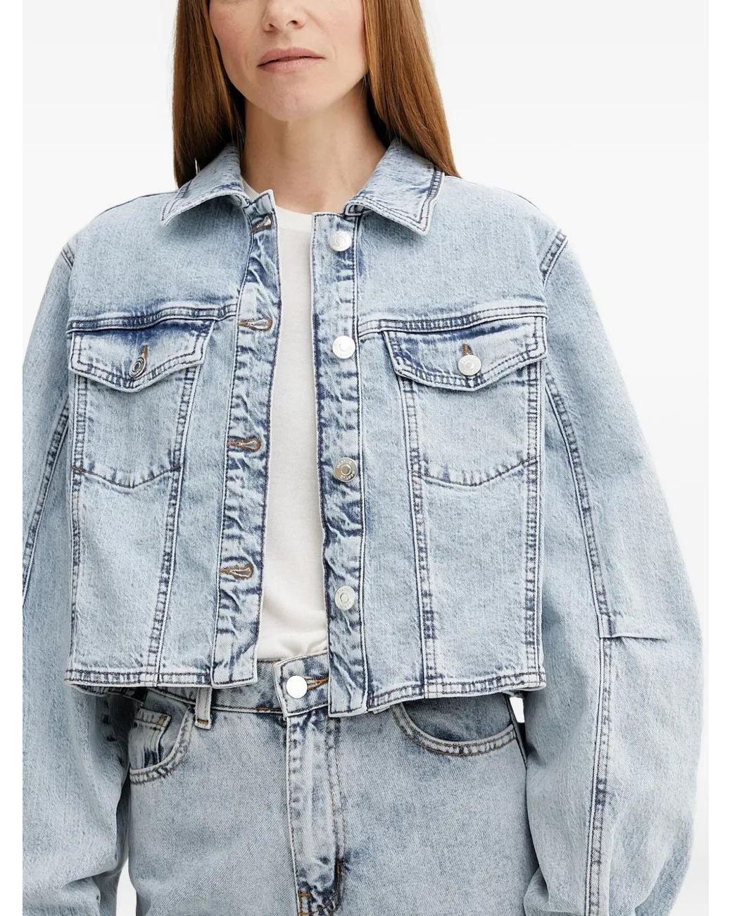 Gestuz Blue Button-Up Jacket