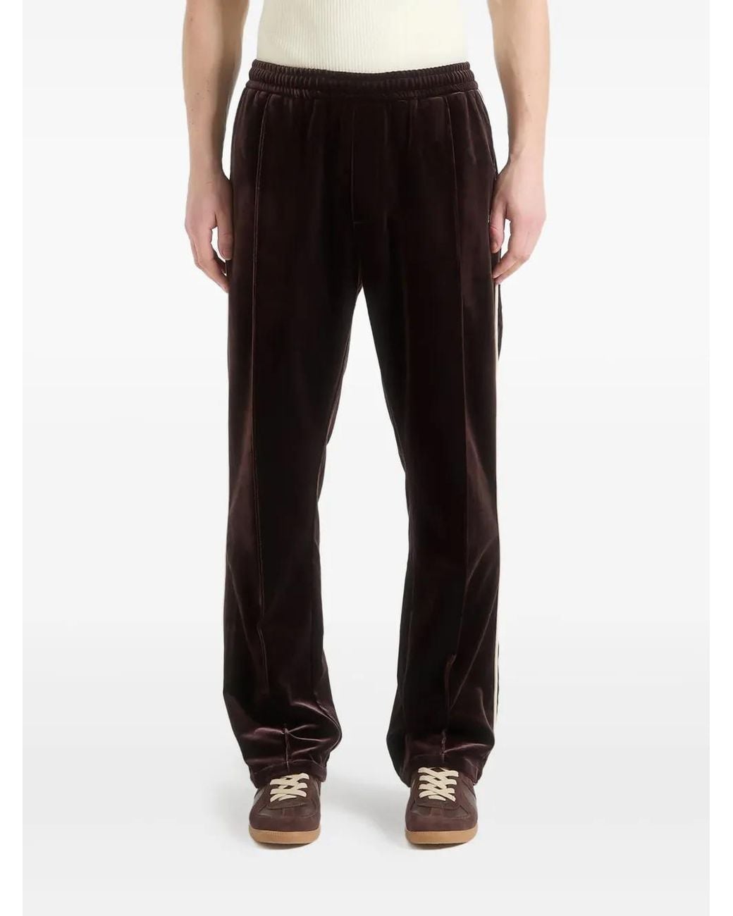 Manière De Voir Black Eiffel Velour Track Pants for men