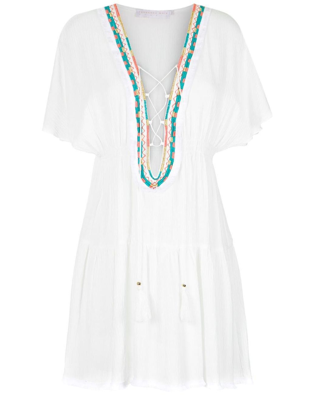 white bardot beach dress