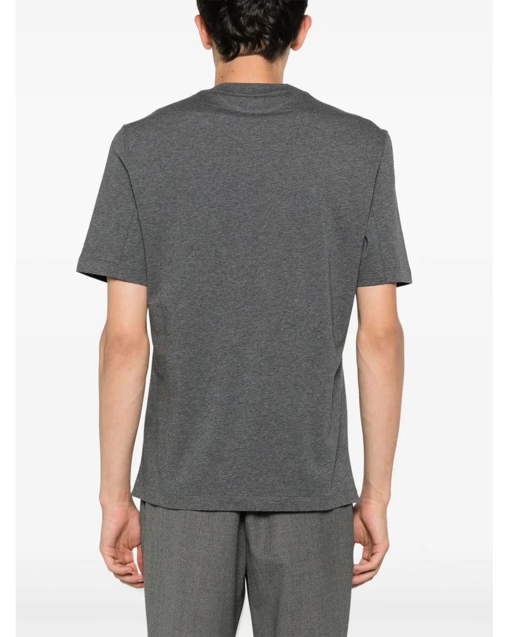 Brunello Cucinelli Gray Jersey T-Shirt for men