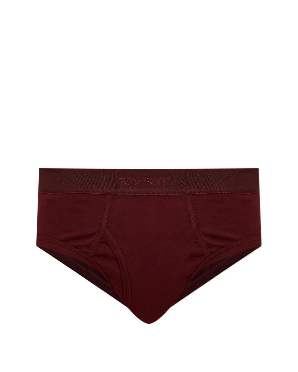 Tom Ford Red Logo-Waistband Briefs for men