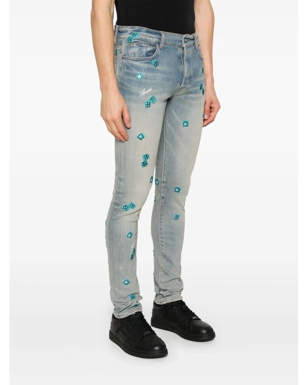 Amiri Blue Dice Jeans for men