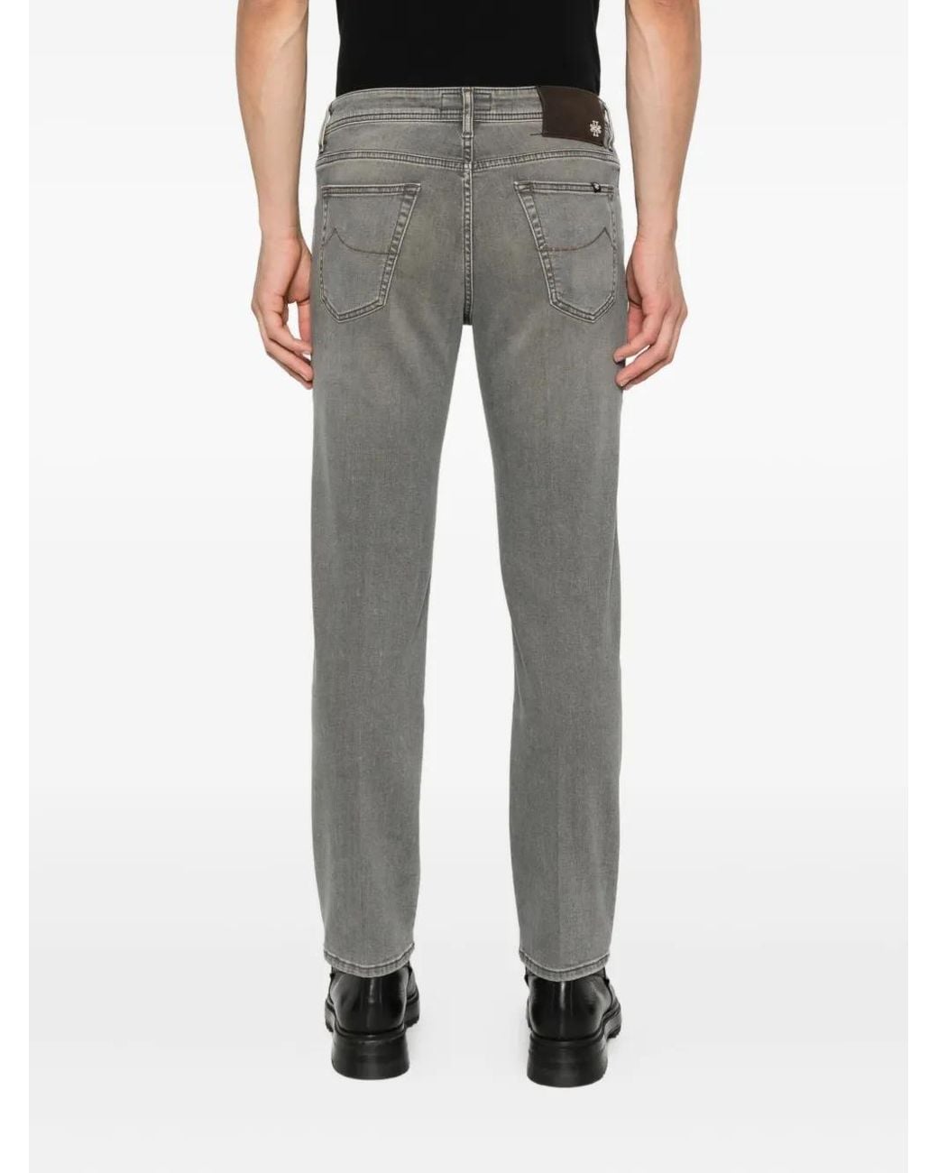 Jacob Cohen Gray Slim Cropped Denim Jeans for men