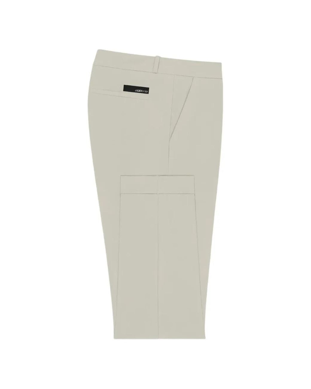 Rrd White Surflex Chino Trousers for men