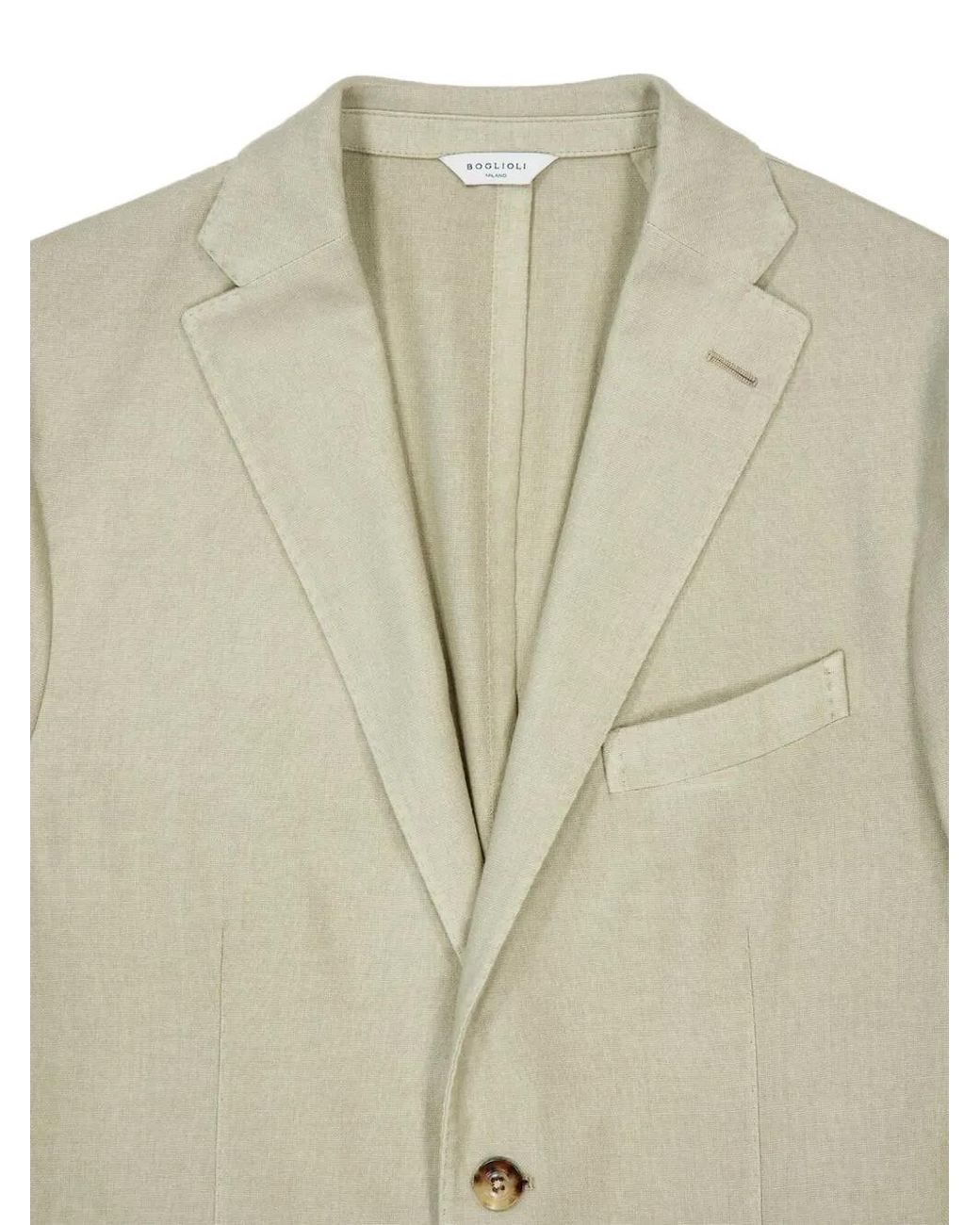 Boglioli Green Two-Button Patch-Pocket Blazer for men