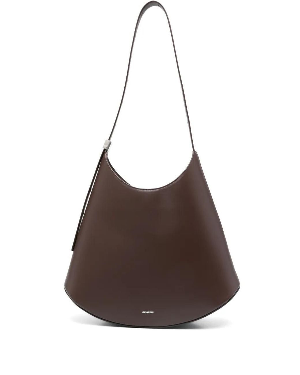 Jil Sander Brown Medium Eldorado Shoulder Bag