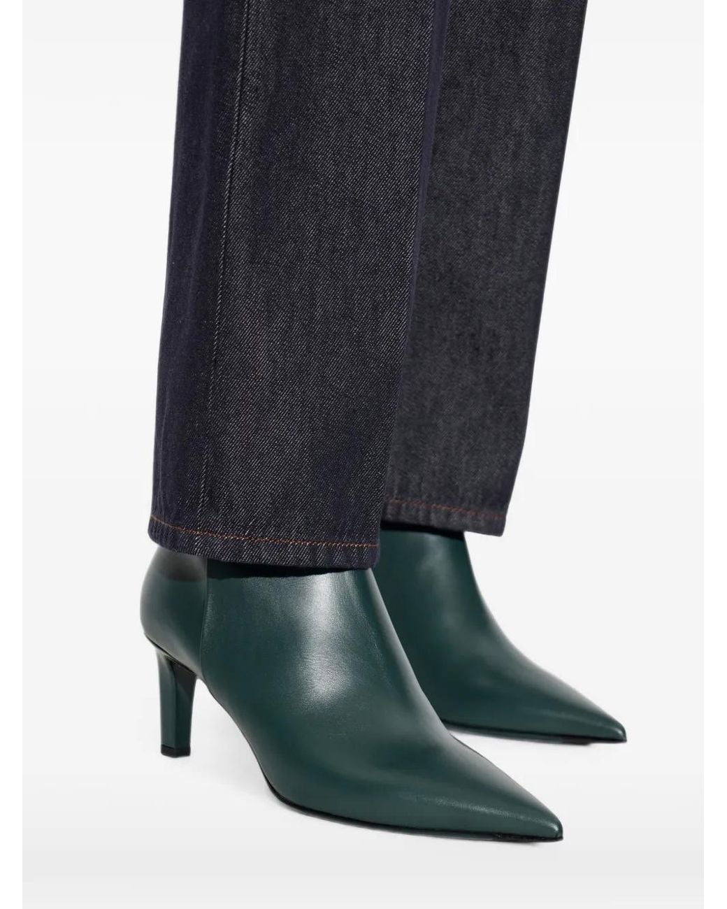 Jimmy Choo Green 'Frankie' Heeled Ankle Boots