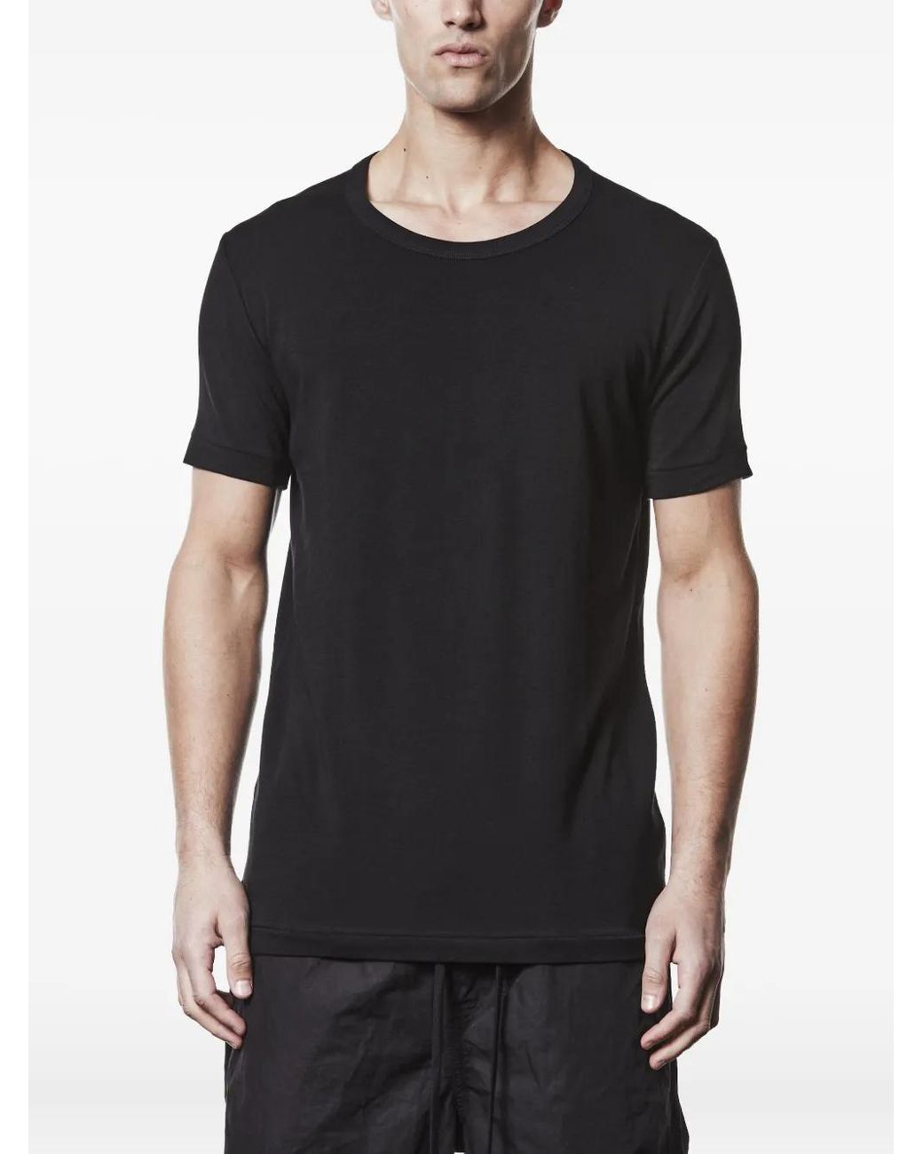 Thom Krom Black Crew-Neck T-Shirt for men