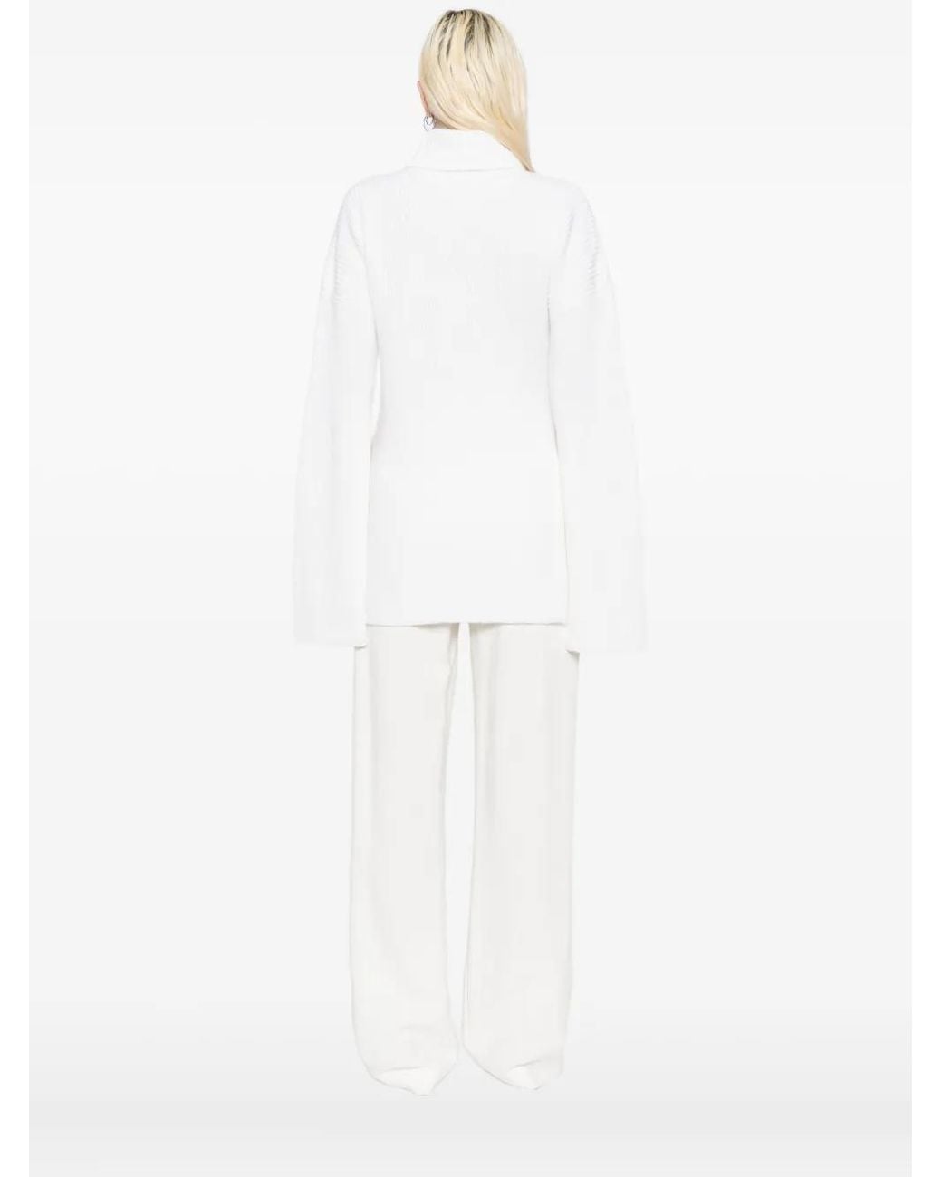 Totême White Wool Jersey