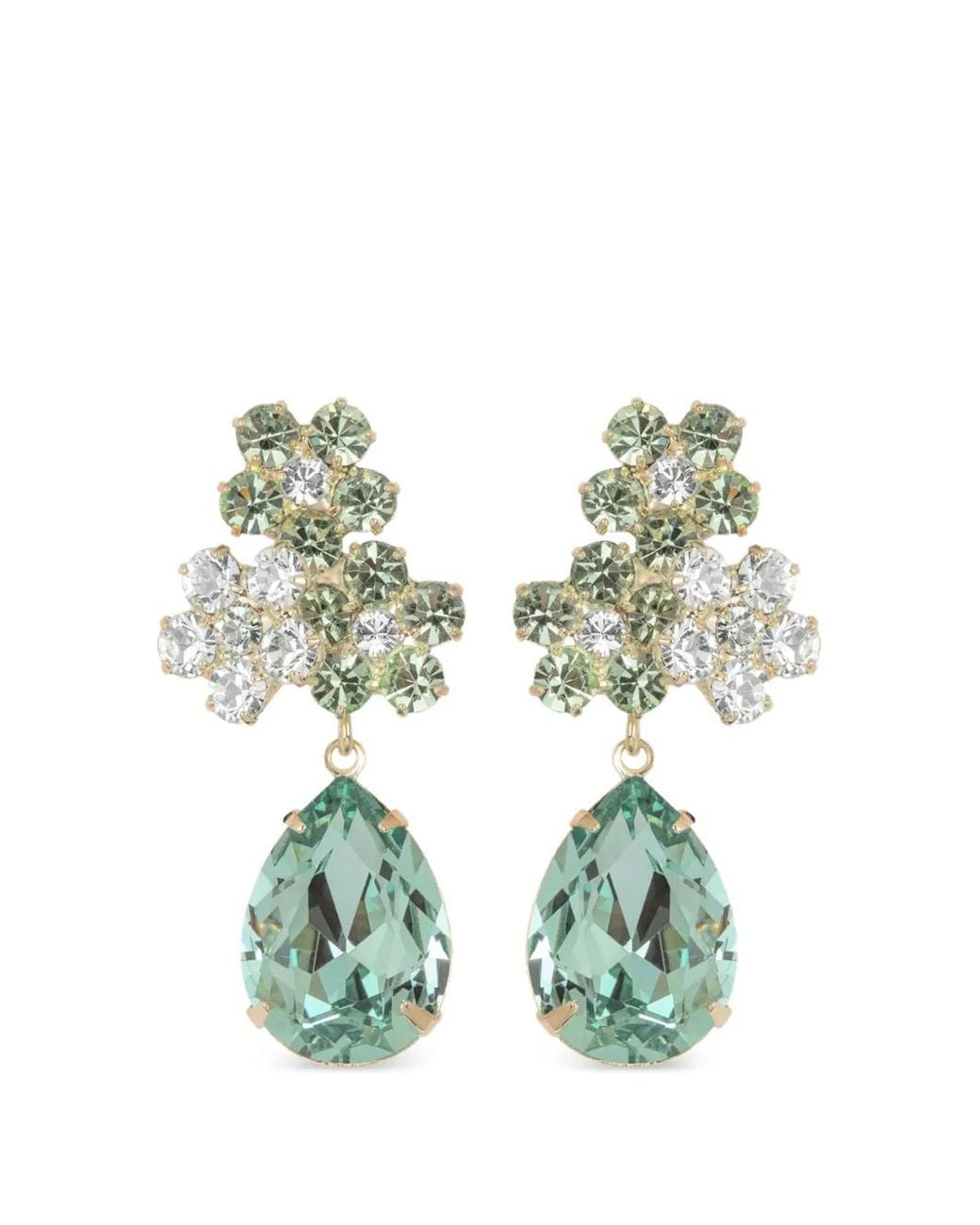 Jennifer Behr Green Lauretta Drop Earrings