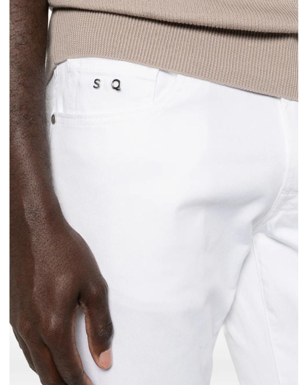 Sartoria Tramarossa White Michelangelo Jeans for men