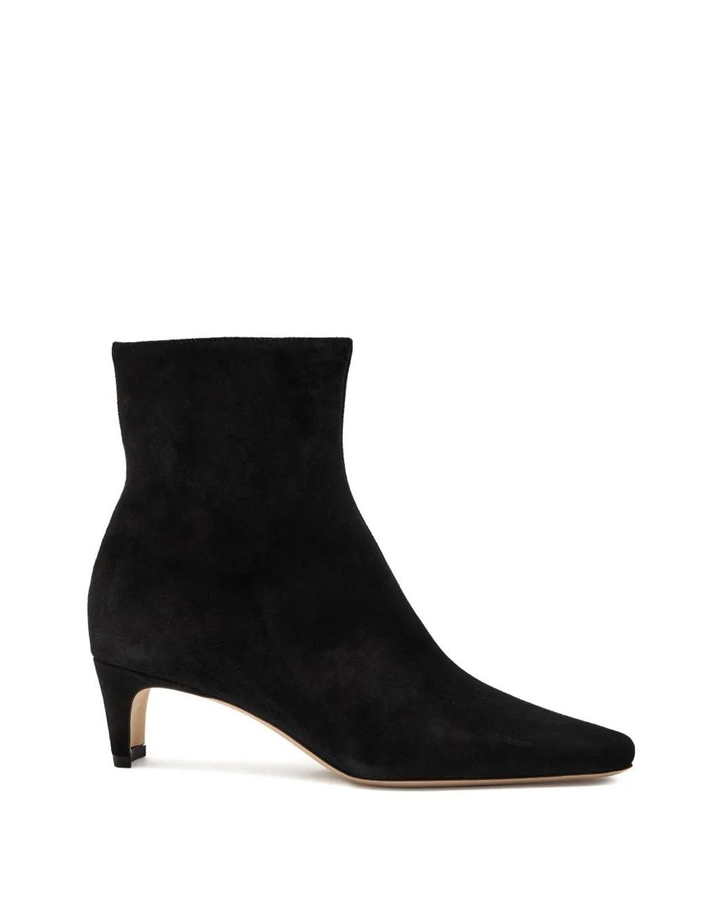 Staud Black Wally Pointed Ankle Boots