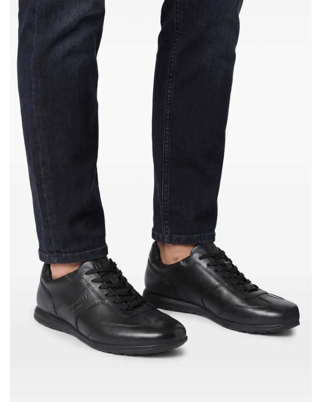 Bugatti Black Lace-Up Sneakers for men