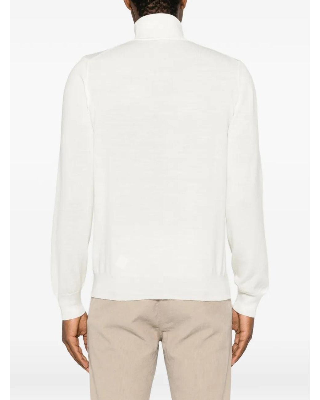 Tagliatore White Pull À Manches Longues for men