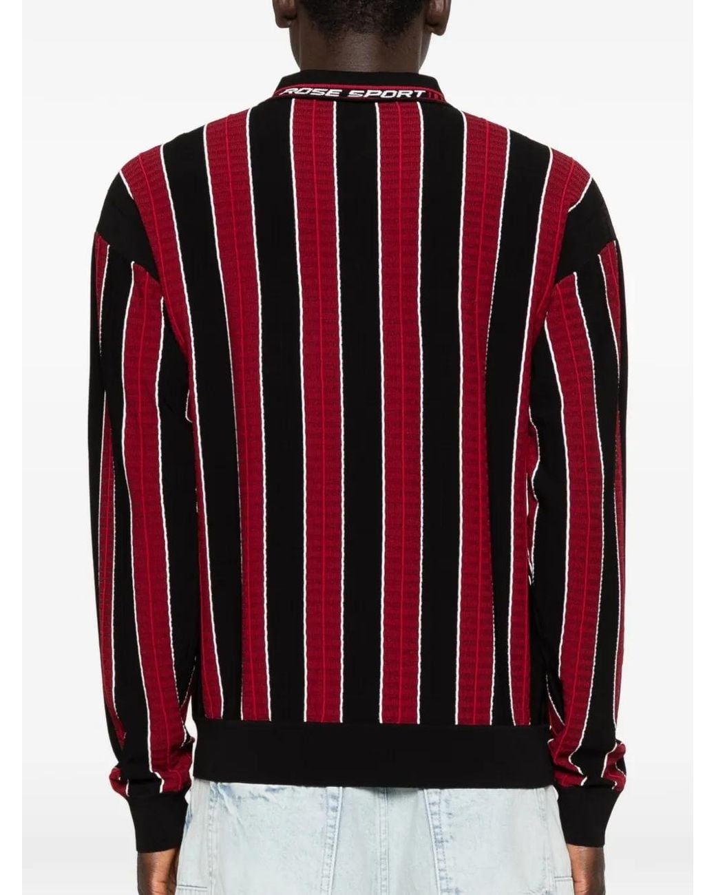 Martine Rose Red Zip-Front Sweater